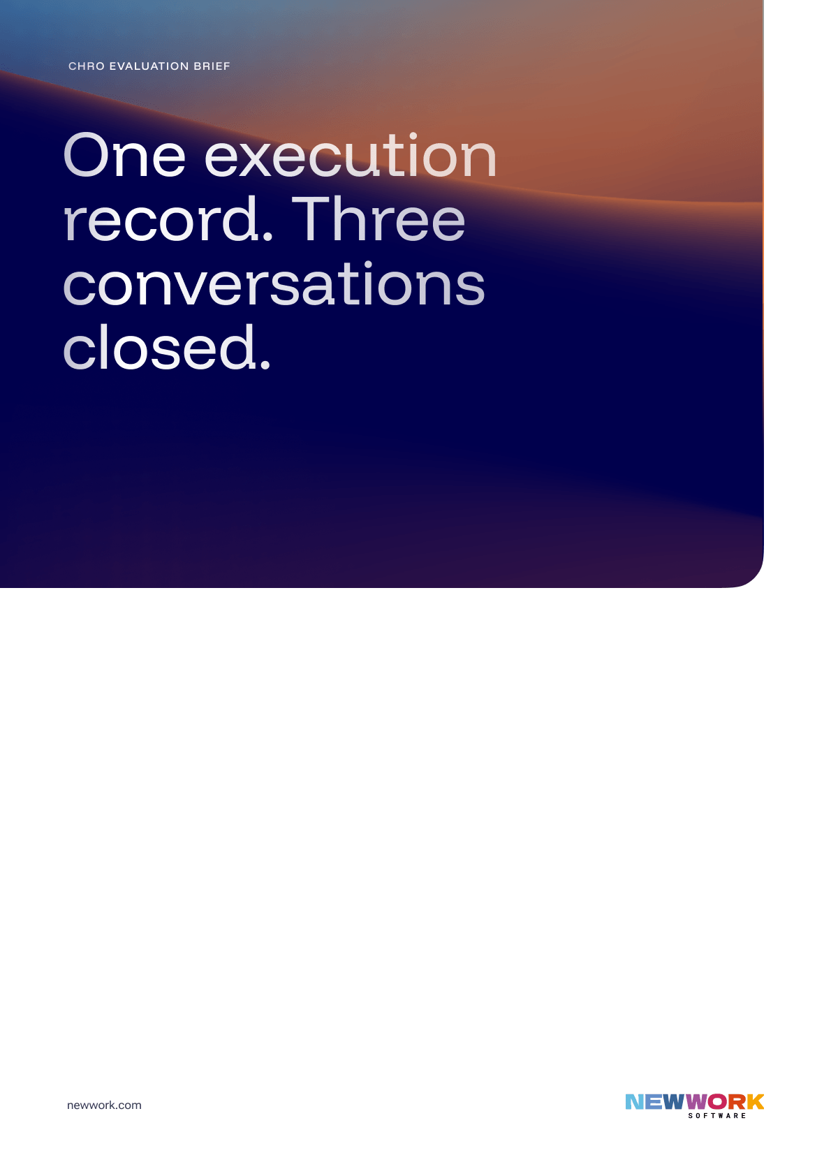 One execution record. Three conversations closed